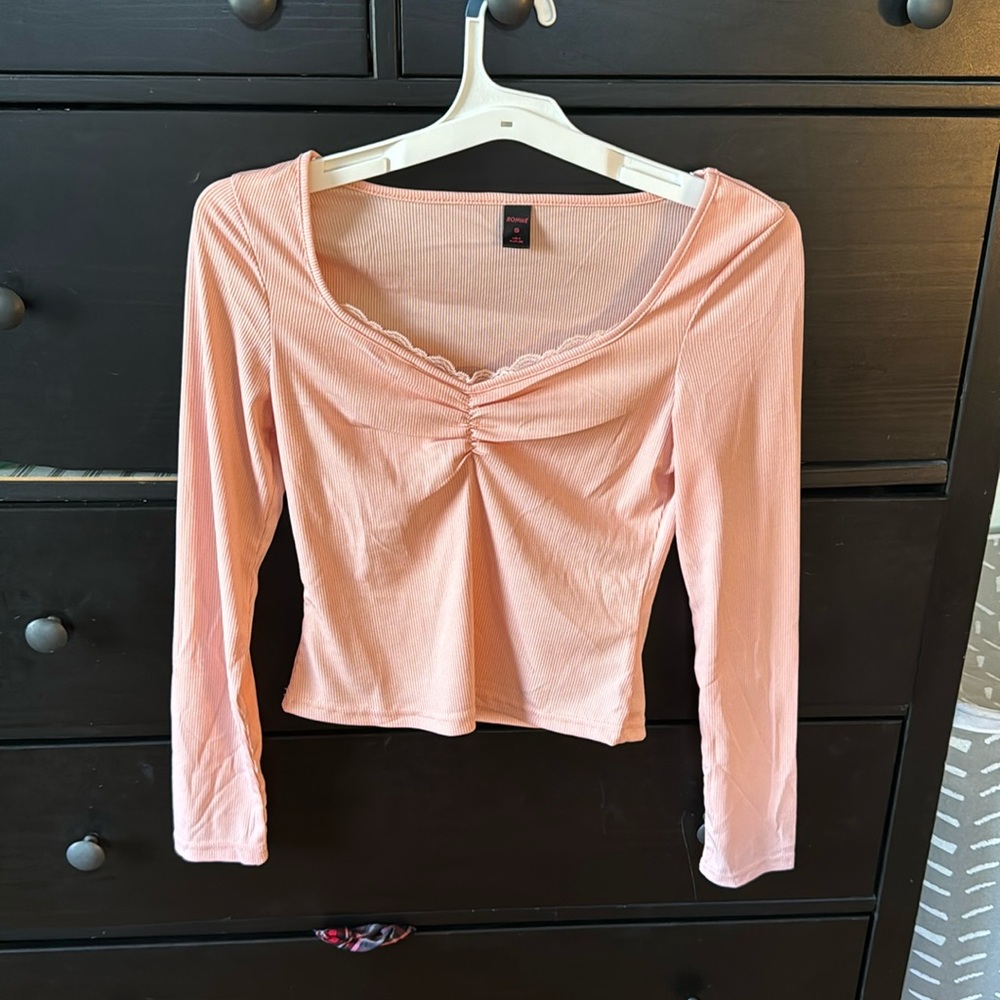 pink laced long sleeve